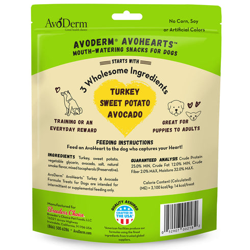 Avoderm AvoHearts Turkey & Avocado Dog Treats 5oz - Poudre Pet and Feed Supply